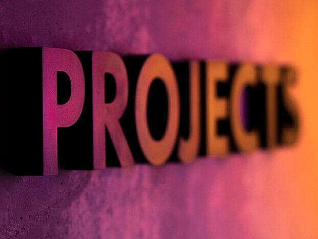 Teaser image featuring the word ‘Projects’ on a coloured background